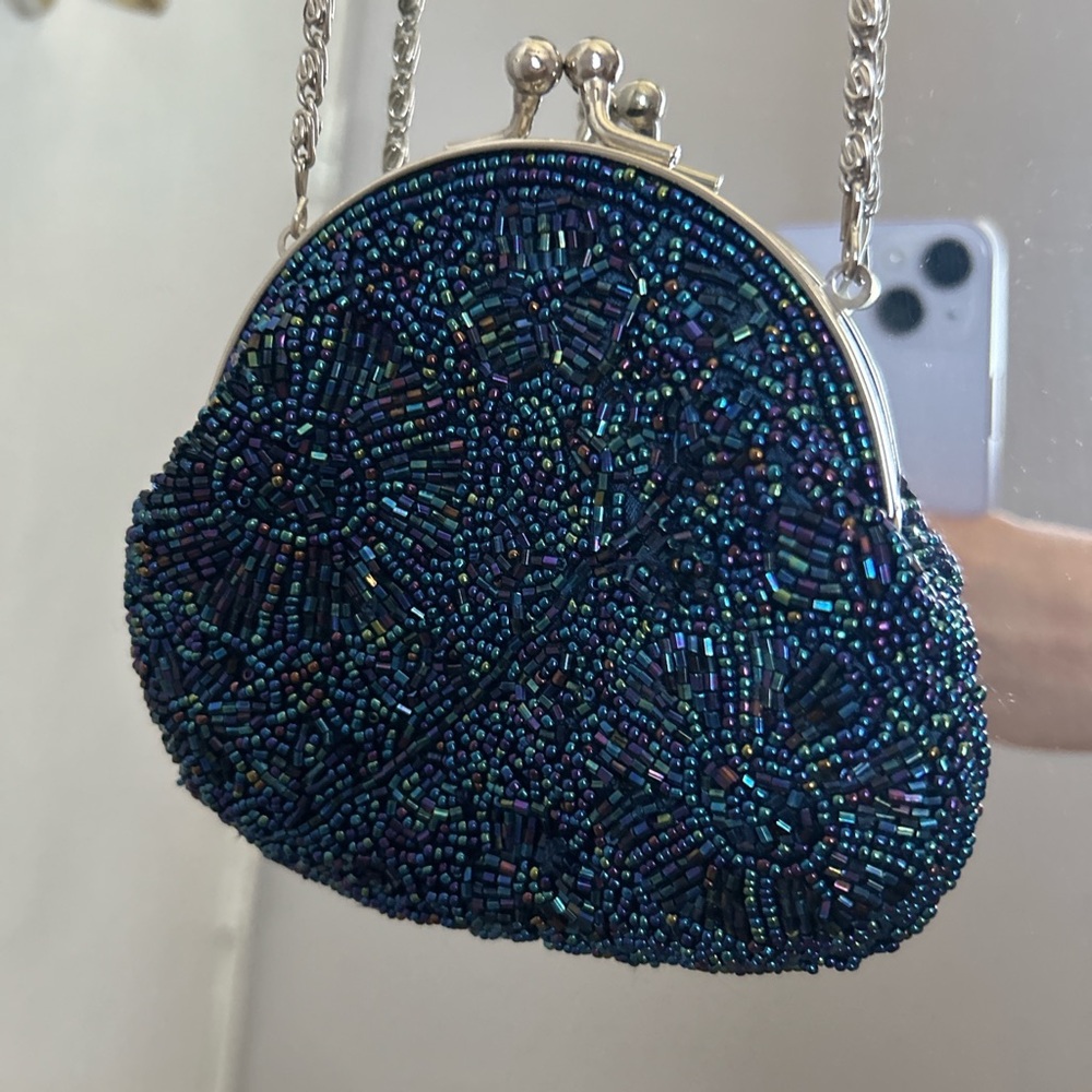 vintage jessica mclintock embroidered evening cross body bag